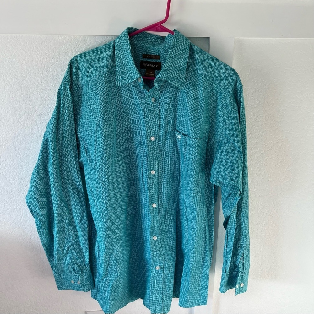 Ariat Men's Large Stretch Western Button-up Dress Shirt.